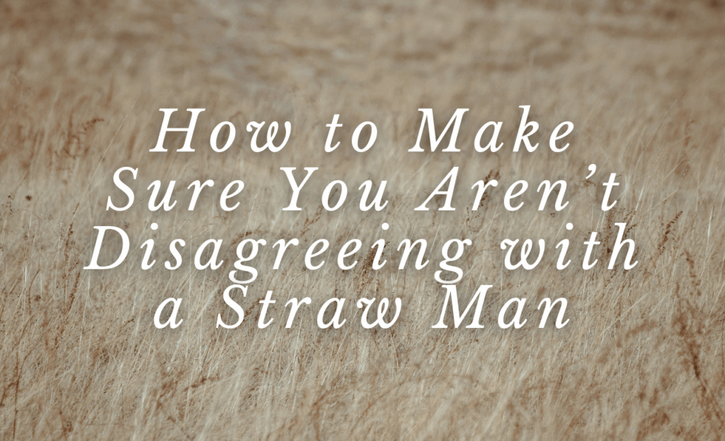 How to Make Sure You Aren’t Disagreeing with a Straw Man